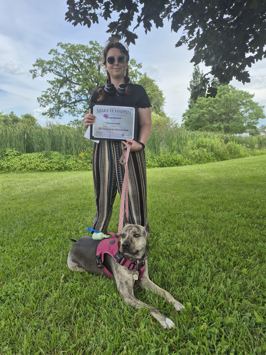 student with award